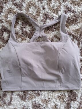 Avia Taupe Longline Racerback Sports Bra